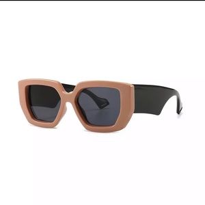 🆕 Polygon Frame Sunglasses Thick Plastic Frame Sunglass